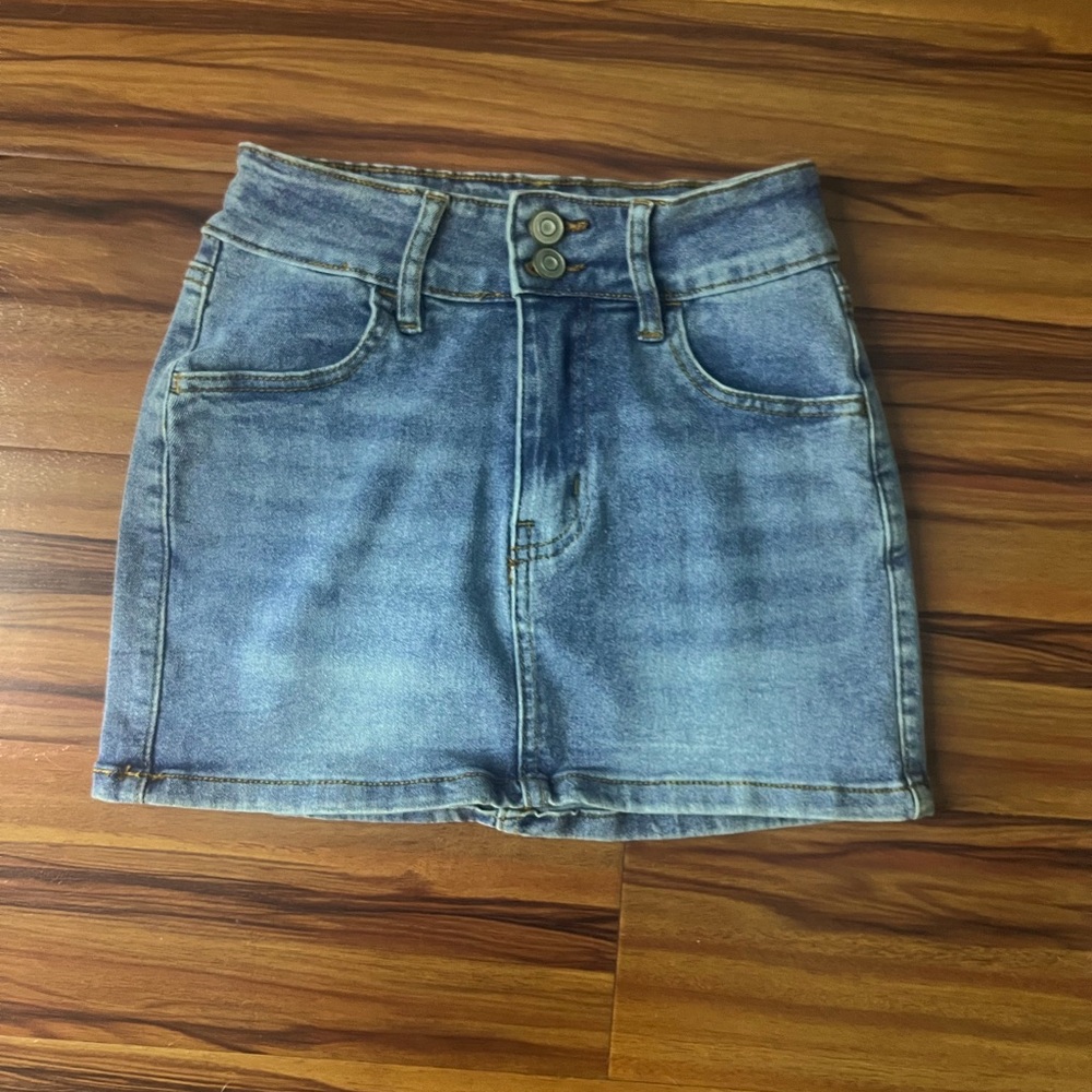 Blue jean mini skirt from rue21